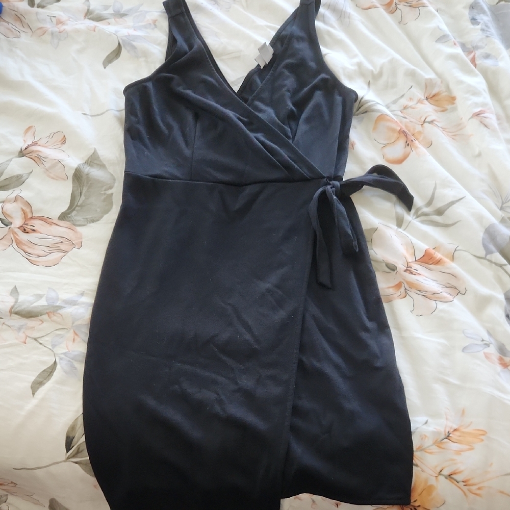 Elegant Black Wrap Dress